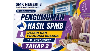 PENGUMUMAN HASIL SPMB T.P. 2026/2027 | TAHAP 2 - DPB