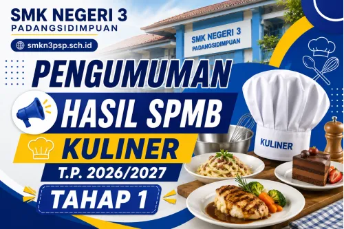 PENGUMUMAN HASIL SPMB T.P. 2026/2027 | TAHAP 1 - KULINER
