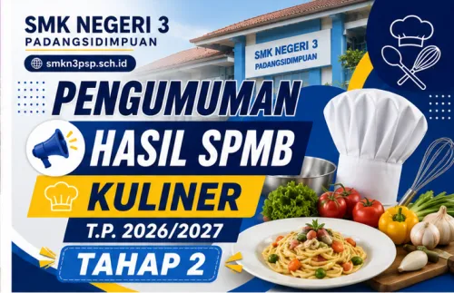 PENGUMUMAN HASIL SPMB T.P. 2026/2027 | TAHAP 2 - KULINER