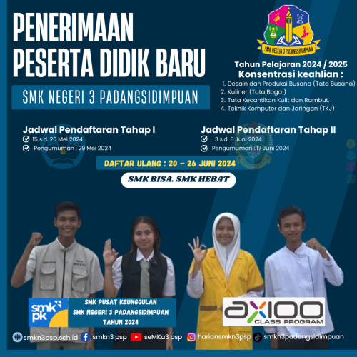 Penerimaan Peserta Didik Baru Tahun Pelajaran 2024 / 2025