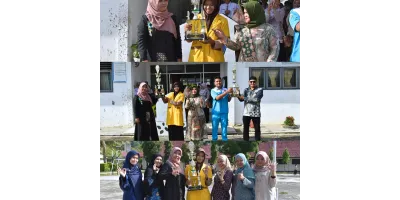 Penyerahan piala hasil lomba LKS di sekolah