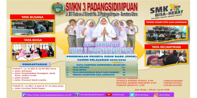 PPDB SMKN 3 Padangsidimpuan T.P. 2022 / 2023