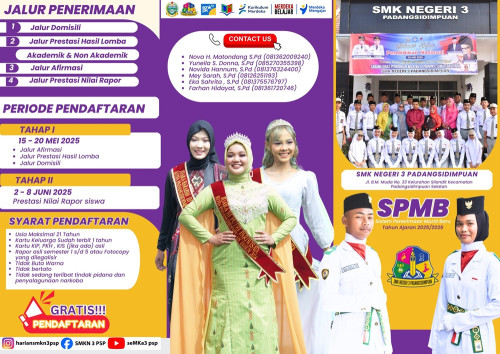 SMKN 3 Padangsidimpuan Menerima Murid Baru 2025/2026
